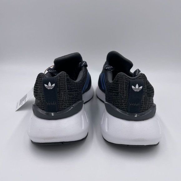 adidas Swift Run 22 Black / Blue Womens Shoes - Picture 4 of 8